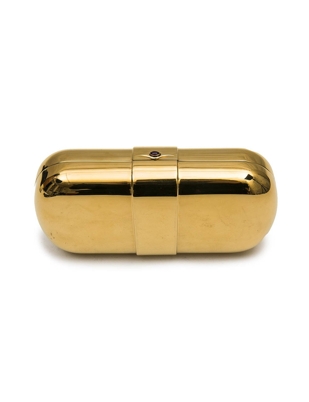 YSL SAINT LAURENT minaudière vintage in gold plated metal