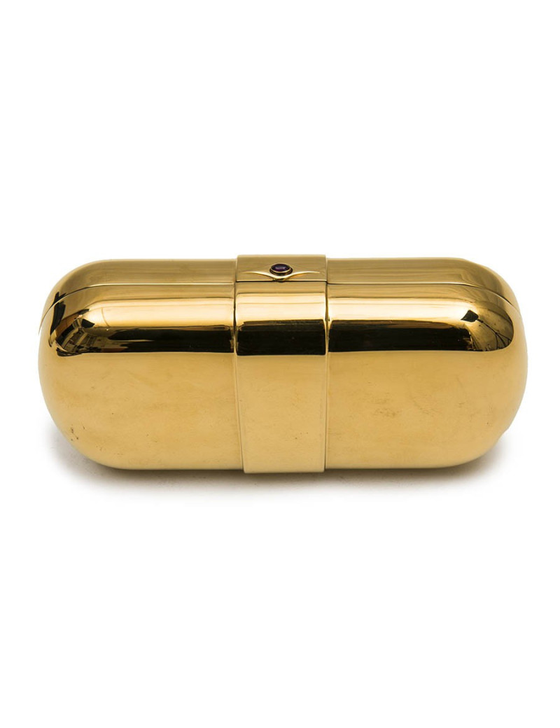 Minaudière YSL SAINT LAURENT en métal doré