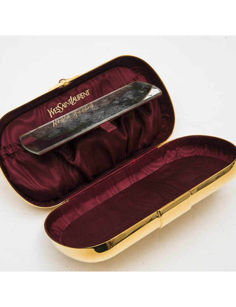 Minaudière YSL SAINT LAURENT en métal doré