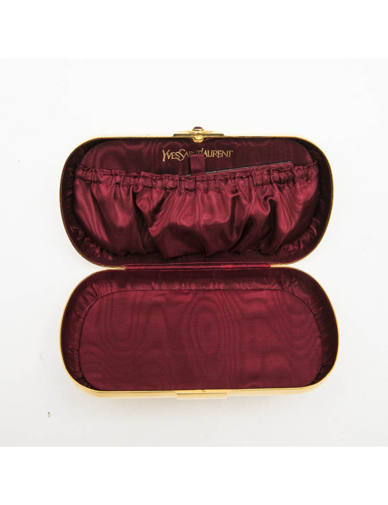 Minaudière YSL SAINT LAURENT en métal doré