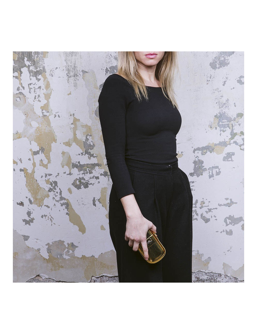 YSL SAINT LAURENT minaudière vintage in gold plated metal