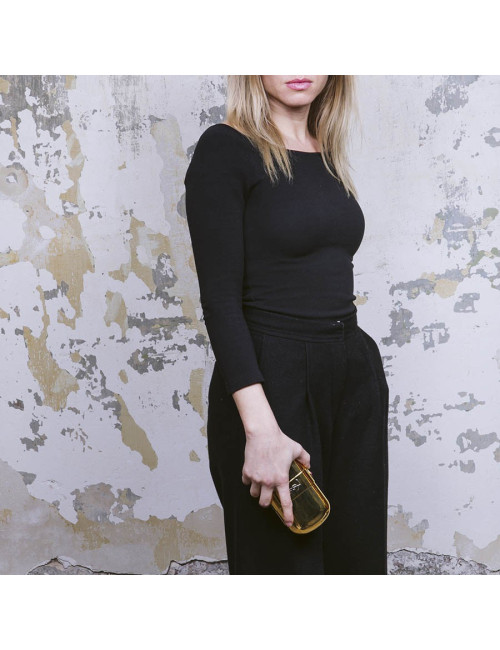 YSL SAINT LAURENT minaudière vintage in gold plated metal