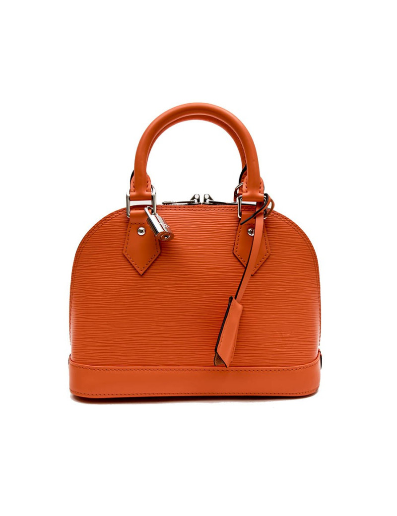 Mini sac Alma LOUIS VUITTON cuir épi corail