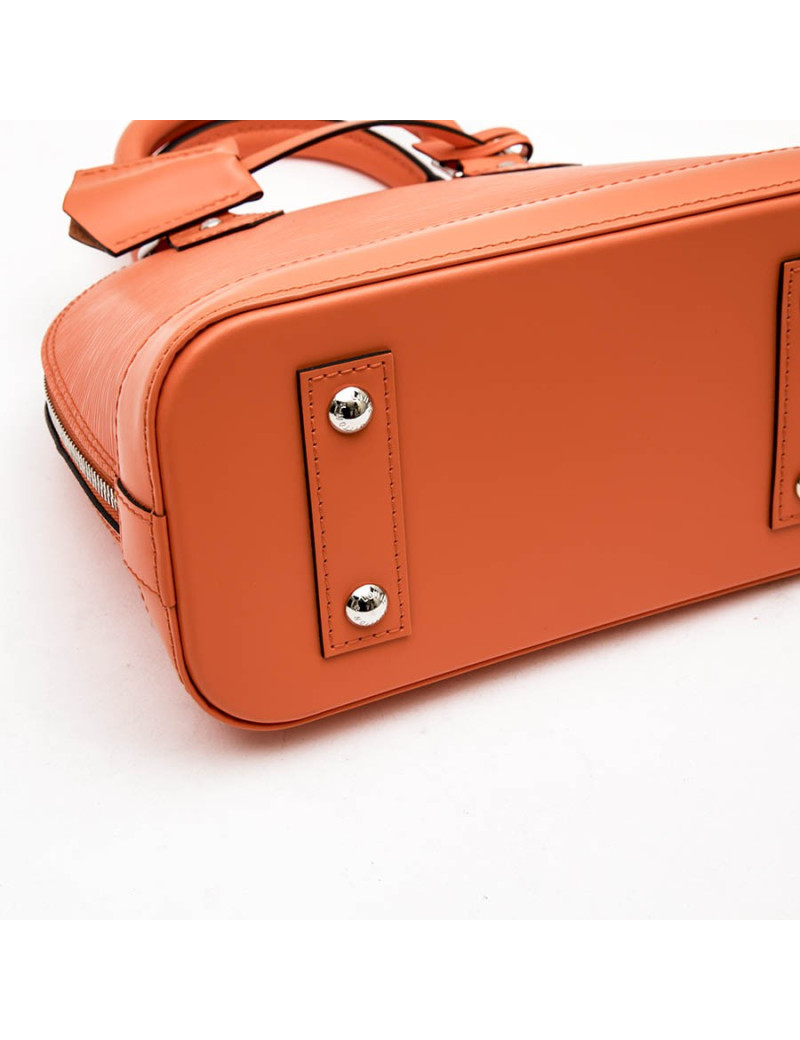 Mini sac Alma LOUIS VUITTON cuir épi corail