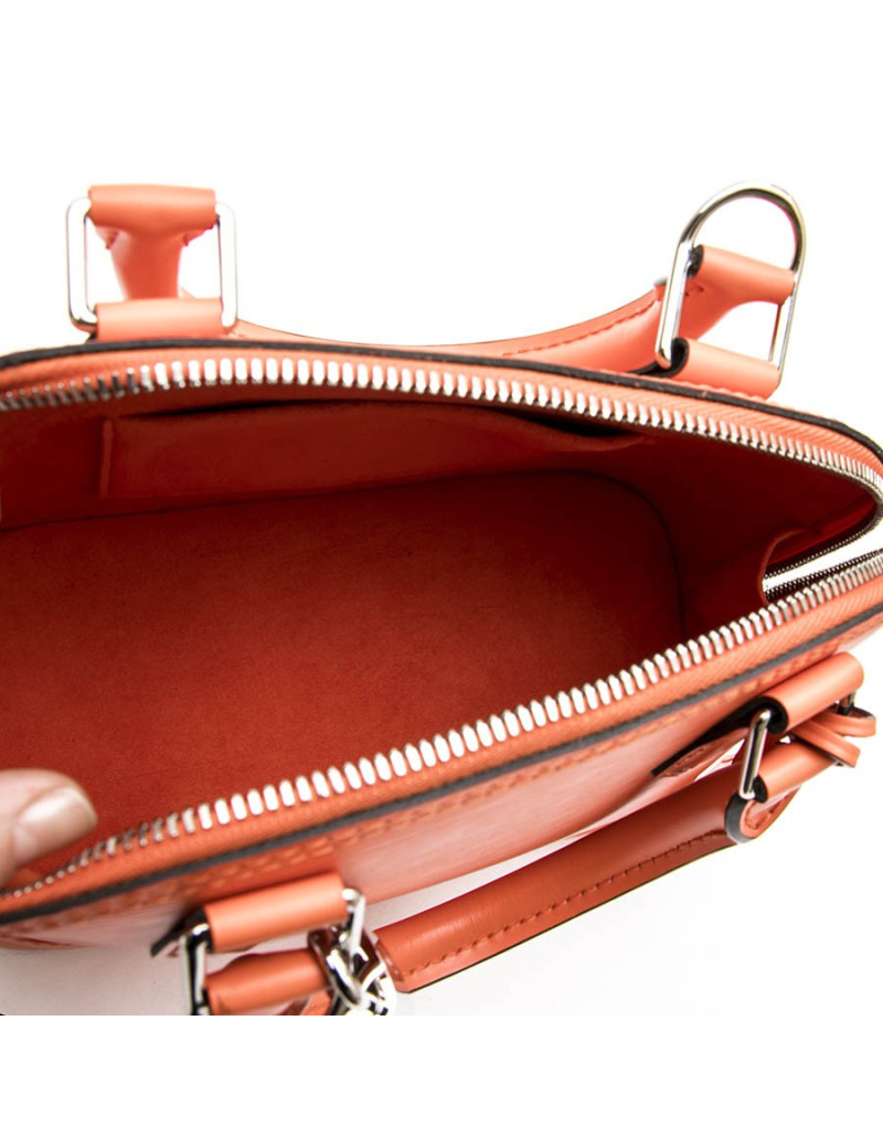 Mini sac Alma LOUIS VUITTON cuir épi corail