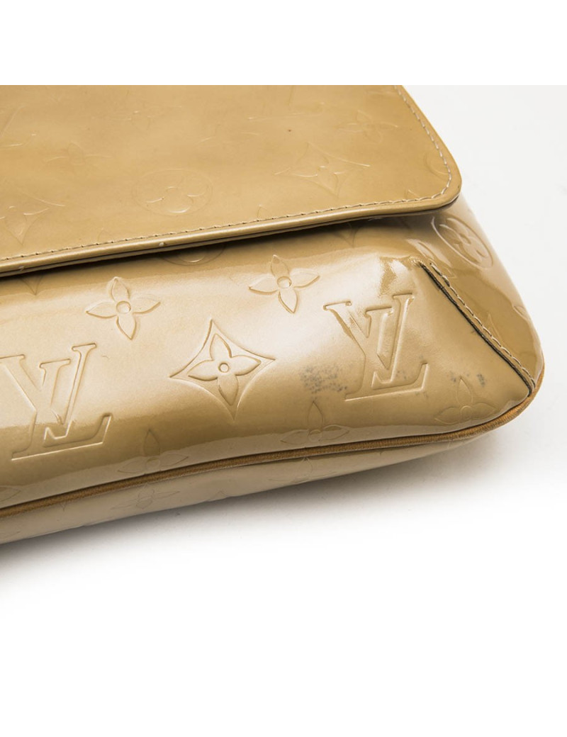 Sac LOUIS VUITTON cuir  monogram verni beige