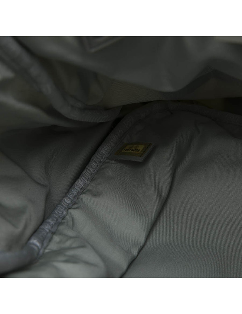 CHANEL bag in beige and grey canvas with CC, Chanel and camellia