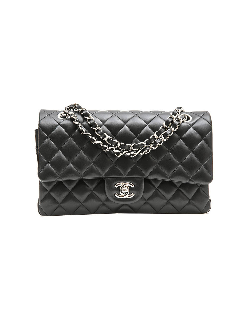 Sac CHANEL Timeless en cuir d'agneau matelassé noir