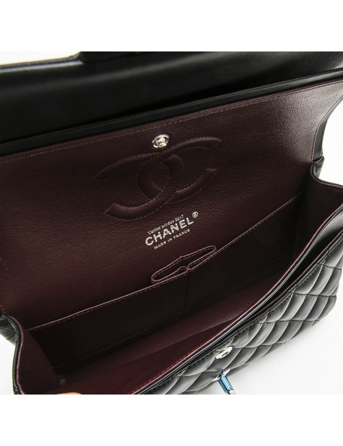 Sac CHANEL Timeless en cuir d'agneau matelassé noir