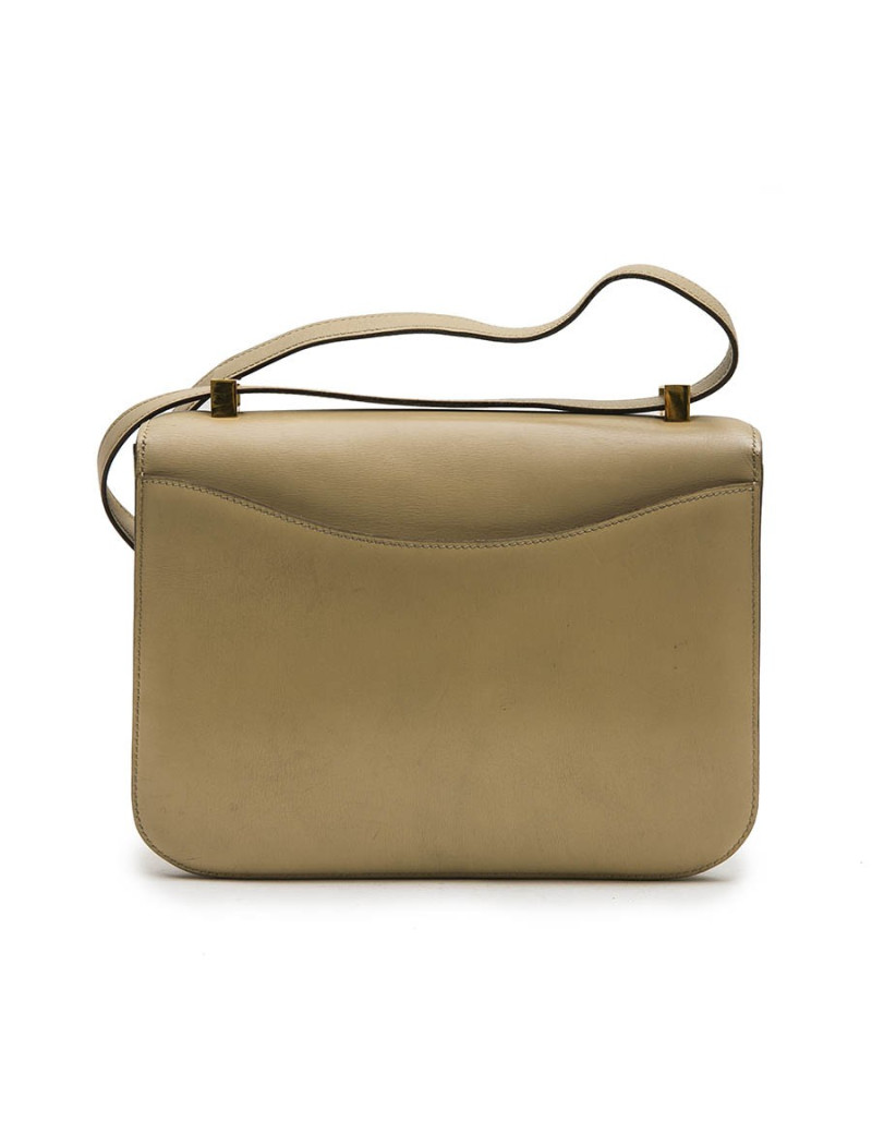 HERMES vintage 'Constance' bag in sand box leather