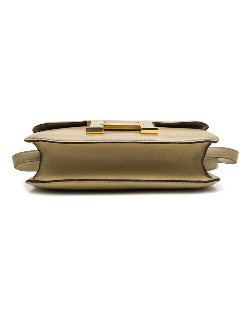 HERMES vintage 'Constance' bag in sand box leather