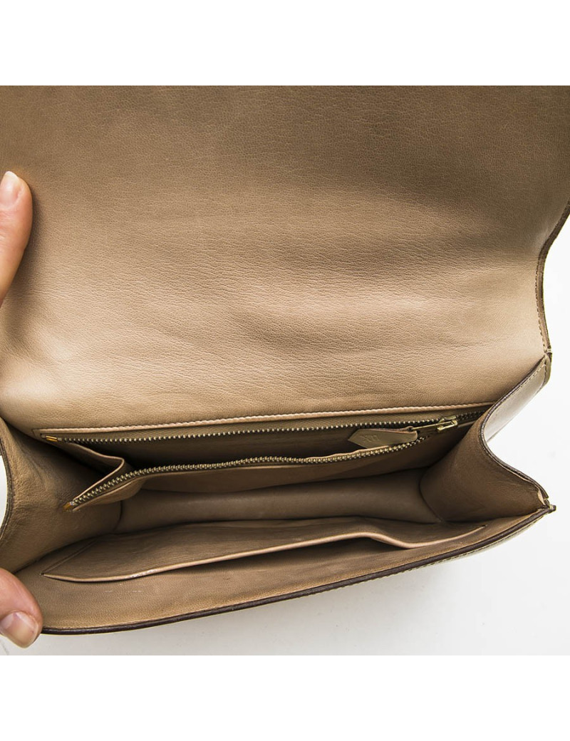 HERMES vintage 'Constance' bag in sand box leather