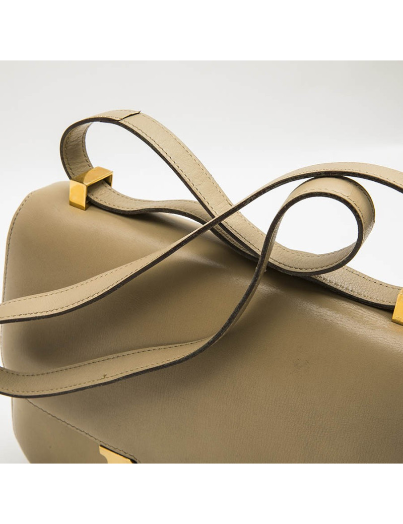 HERMES vintage 'Constance' bag in sand box leather