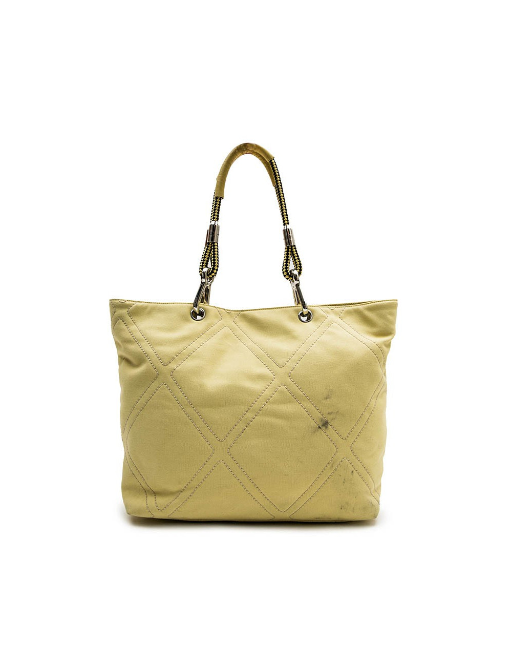 CHANEL vintage tote bag in yellow canvas