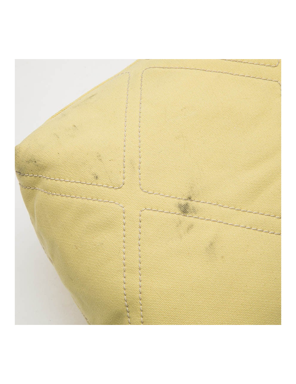 CHANEL vintage tote bag in yellow canvas