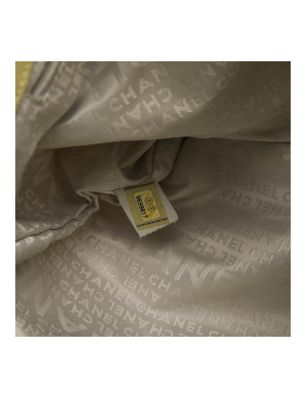 CHANEL vintage tote bag in yellow canvas