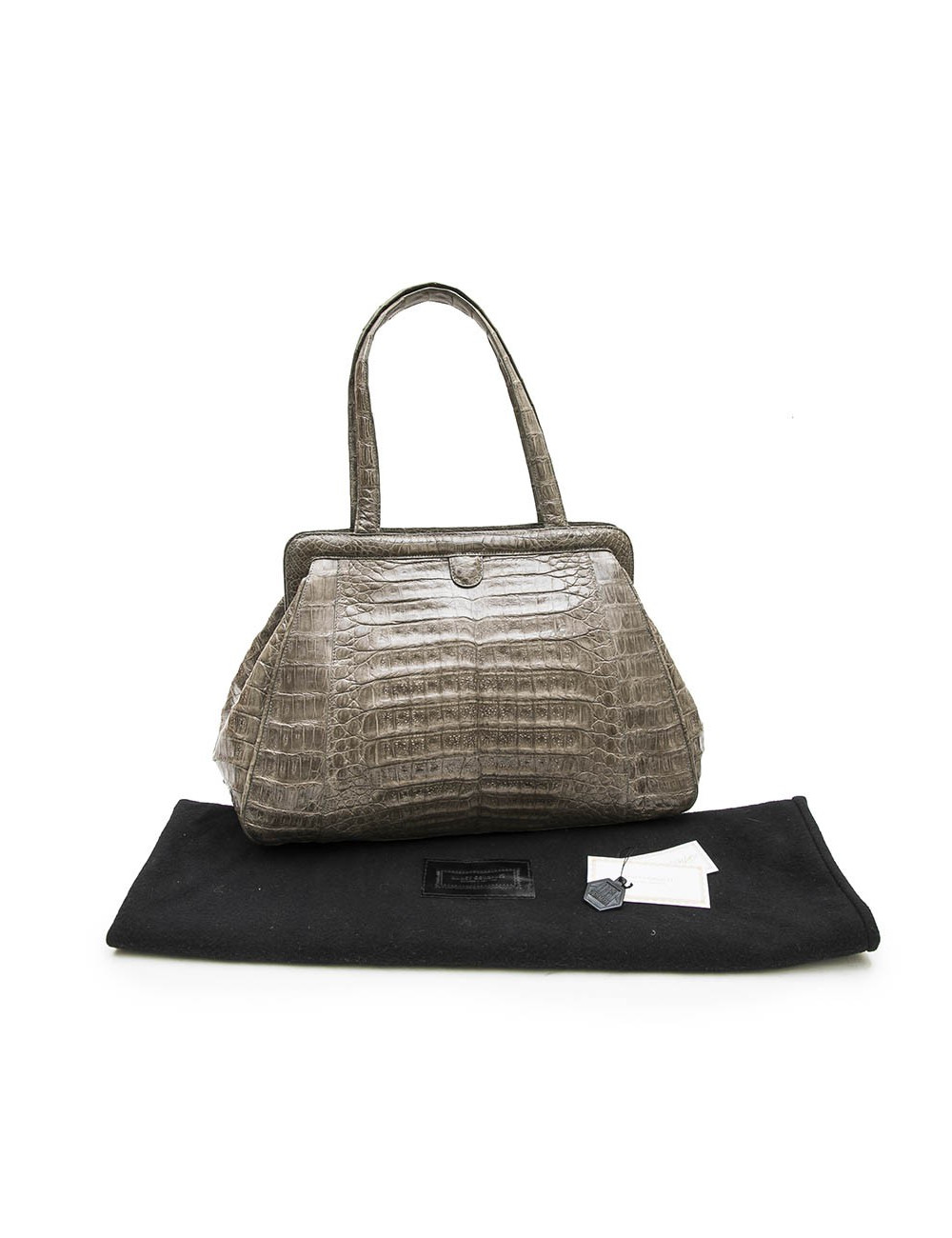  NANCY GONSALEZ bag in gray crocodile