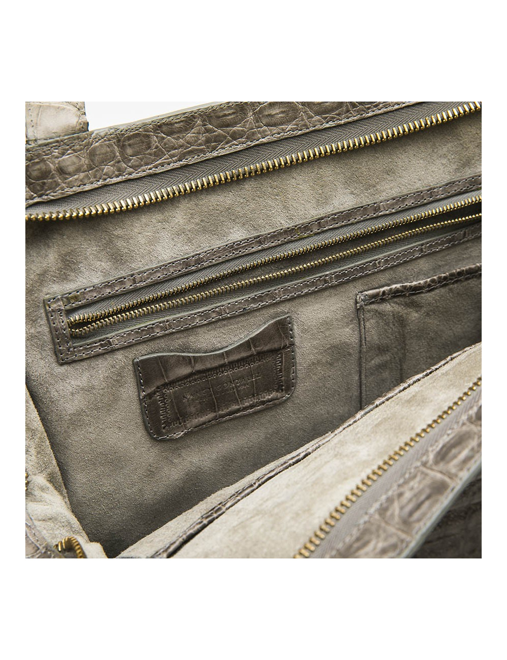  NANCY GONSALEZ bag in gray crocodile
