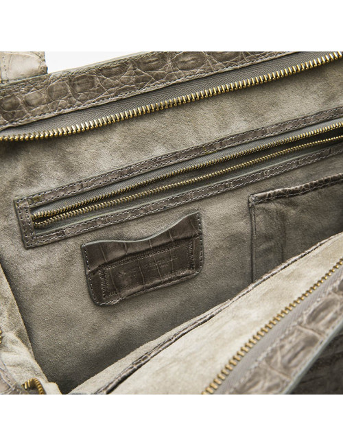  NANCY GONSALEZ bag in gray crocodile