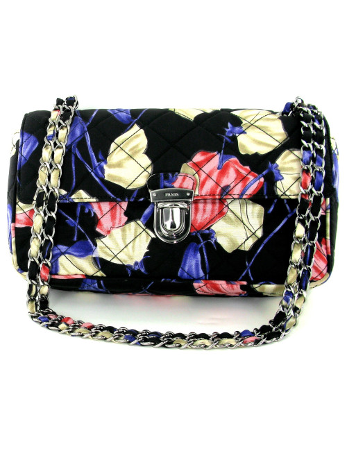 Sac PRADA en tissu fleuri