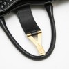 YVES SAINT LAURENT 'Chyc' bag in black leather and braided vinyl