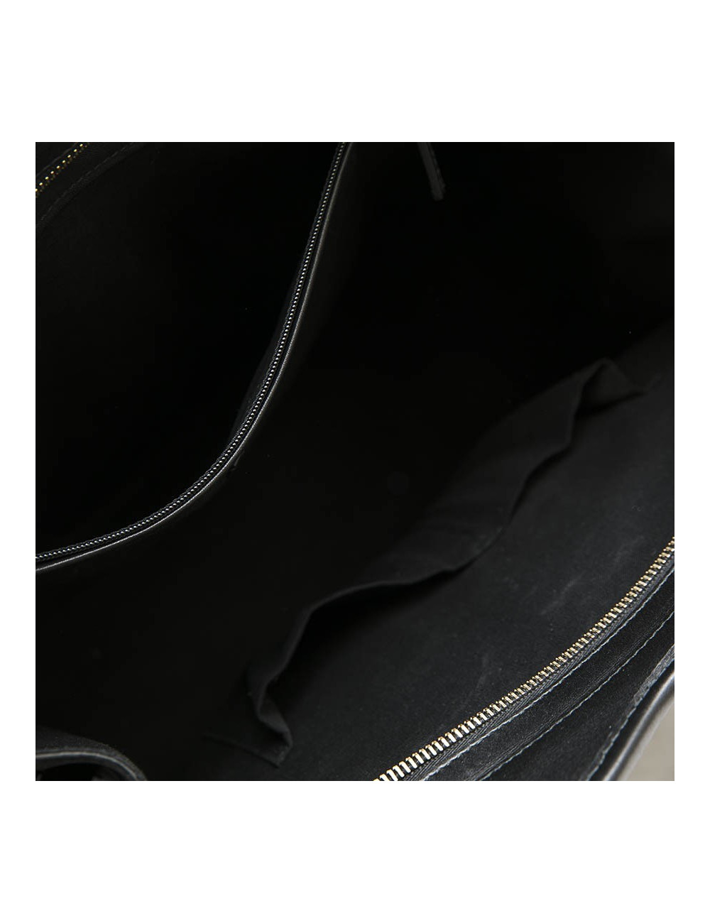 YVES SAINT LAURENT 'Chyc' bag in black leather and braided vinyl