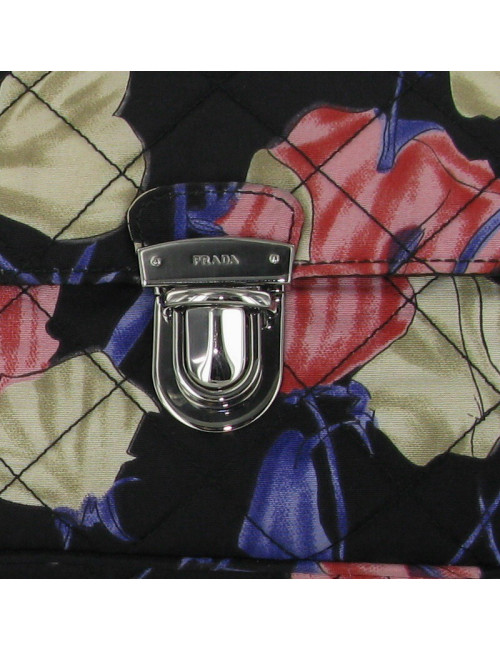 Sac PRADA en tissu fleuri