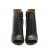 GIVENCHY Open Toe High heels boots in black leather size 36FR
