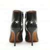 GIVENCHY Open Toe High heels boots in black leather size 36FR
