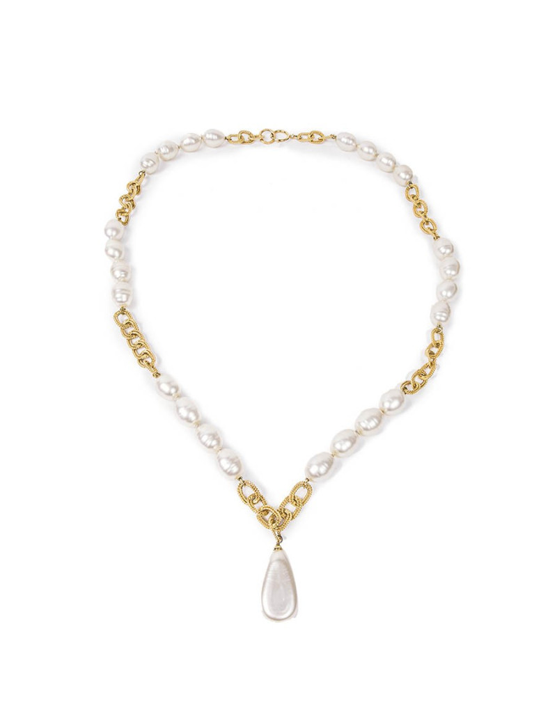 Sautoir Couture CHANEL perles pâte de verre 