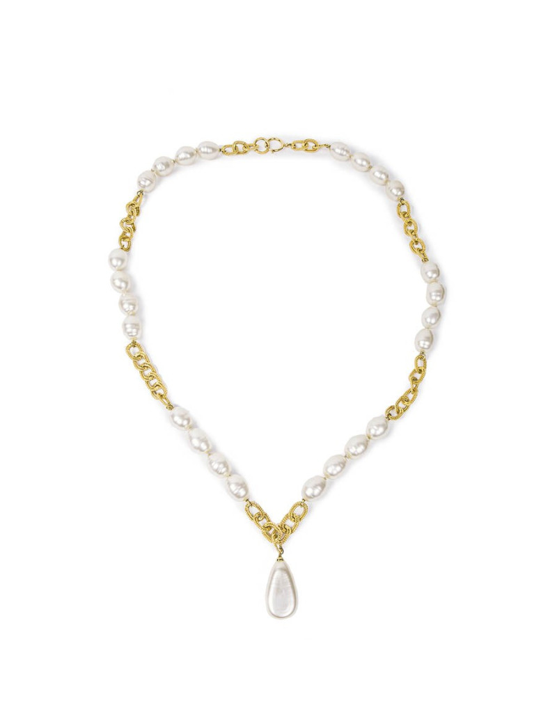 Sautoir Couture CHANEL perles pâte de verre 