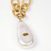 CHANEL couture vintage necklace in molten glass pearls and gilded metal