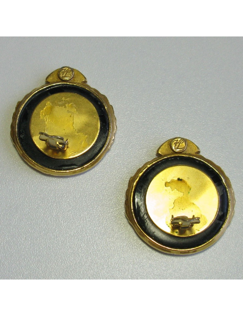 Boucles d'oreille clips KARL LAGERFELD en métal doré