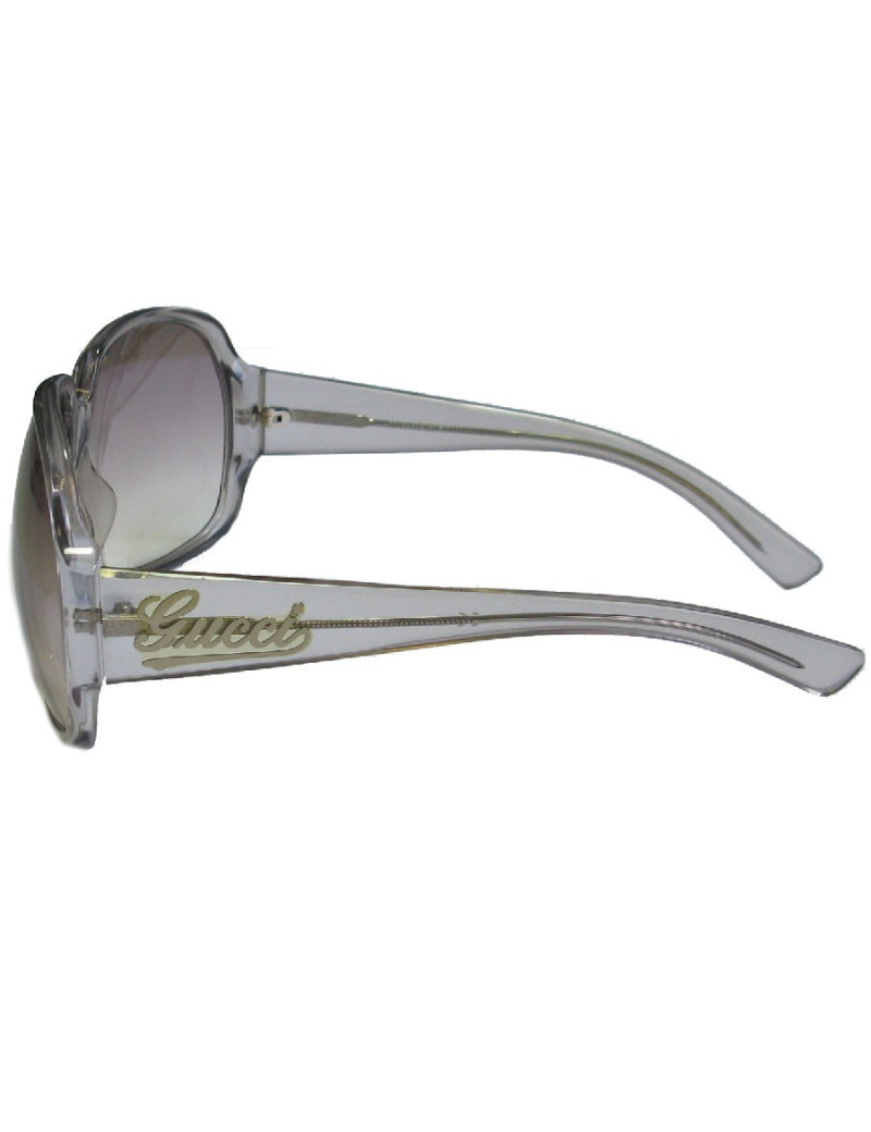 Lunettes de soleil GUCCI en plastique gris clair
