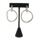 CHANEL creoles clip-on earrings in sterling silver 925 Ag