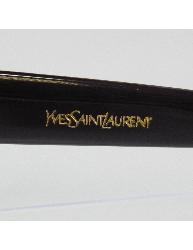Lunettes de soleil YVES SAINT LAURENT en plastique noir mat, beige et violet