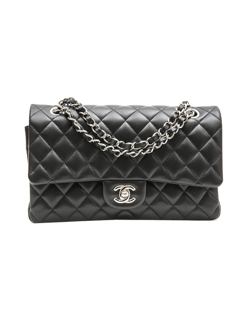 Sac CHANEL Timeless cuir d'agneau lisse noir