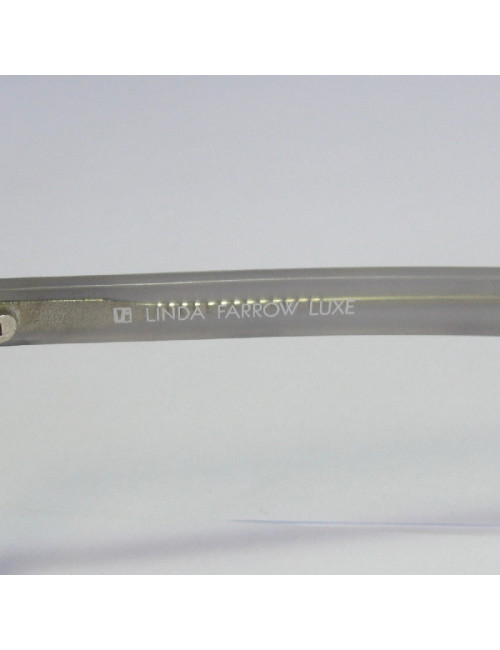 Lunettes de soleil LINDA FARROW LUXE en plastique gris clair