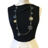 CHANEL belt-necklace in transparent plexi and black pearls