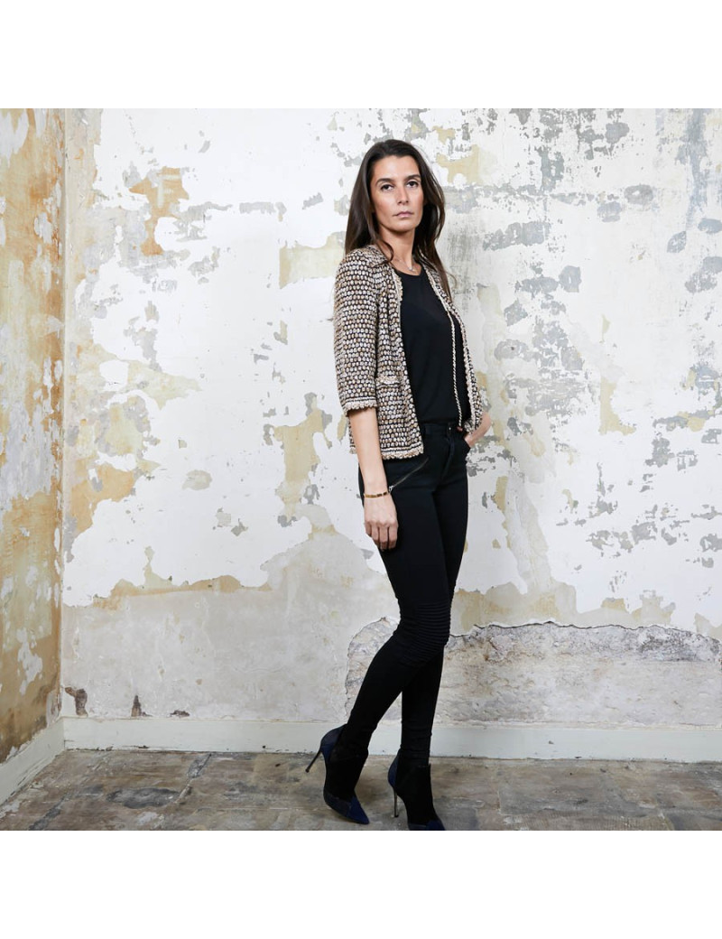 Gilet CHANEL T 36 en tricot multicolore