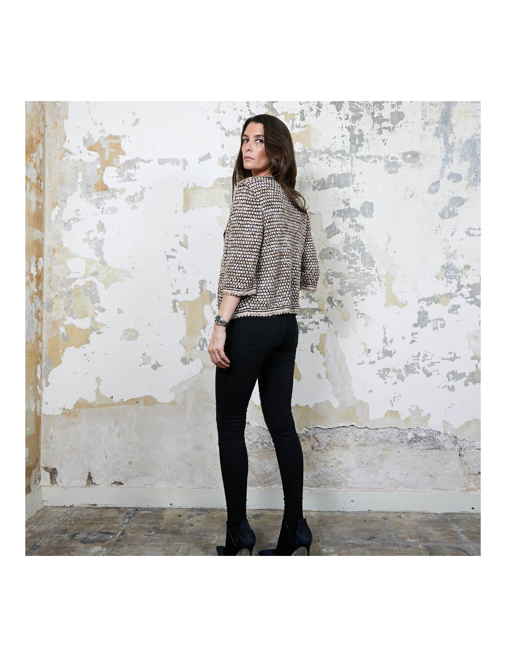 Gilet CHANEL T 36 en tricot multicolore