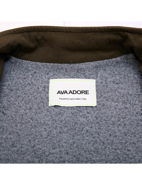 Trench AVA ADORE en toile kaki et poches en renard