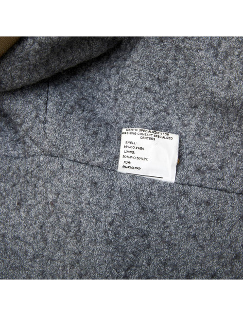 Trench AVA ADORE en toile kaki et poches en renard