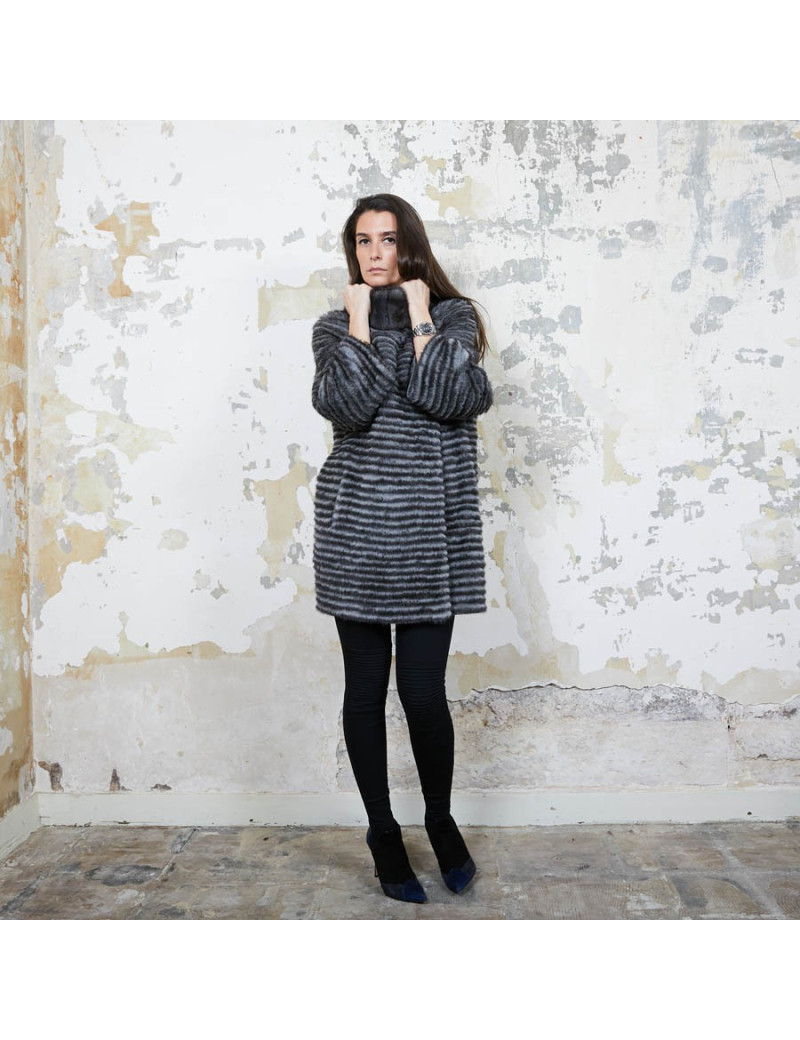 Manteau MAX &MOI  de MAX MARA en vison gris