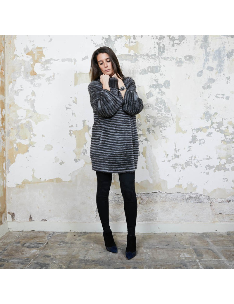 Manteau MAX &MOI  de MAX MARA en vison gris