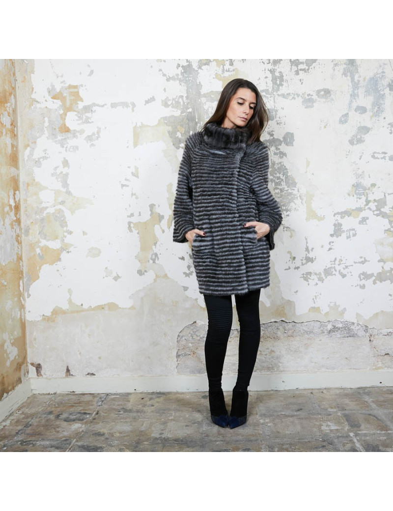 Manteau MAX &MOI  de MAX MARA en vison gris