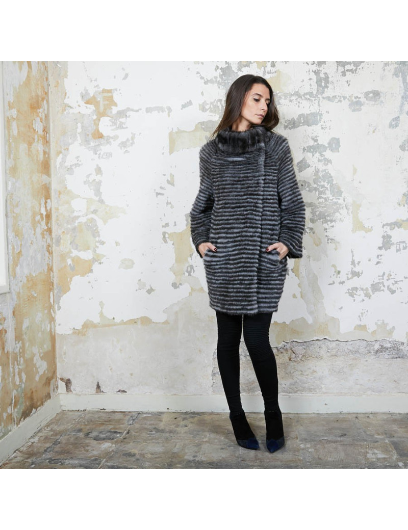 Manteau MAX &MOI  de MAX MARA en vison gris