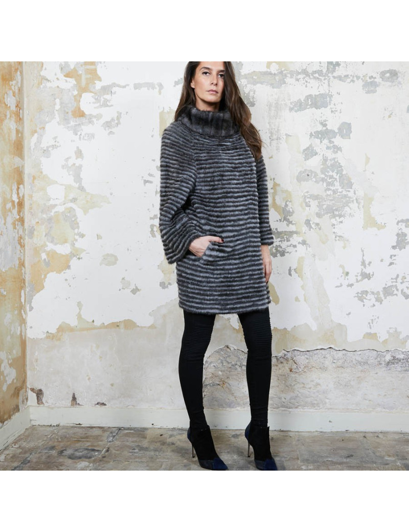 Manteau MAX &MOI  de MAX MARA en vison gris