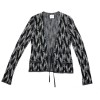 CHANEL cardigan in black and white cashmere size 36FR