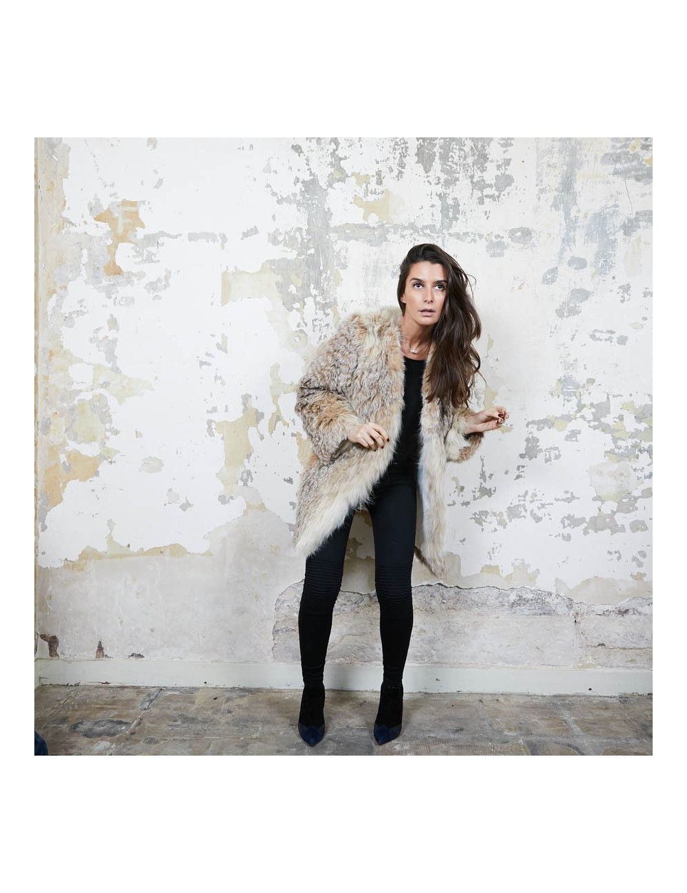 Veste en fourrure sans marque